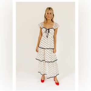 ZOCO NWT AUDREY POLKA DOT MIDI DRESS Size XS